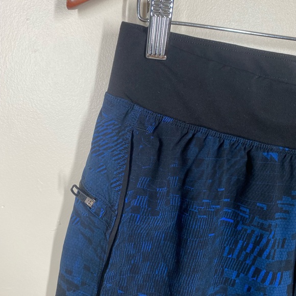 Men's LULULEMON 9.5" Inseam Workout Shorts Medium Blue/Black - Picture 3 of 10